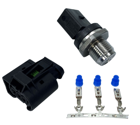 Exergy 0-2700 Bar (39 100psi) Rail Pressure Sensor w/Connector image 0